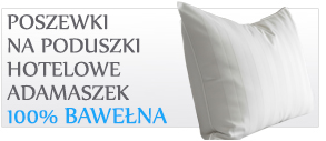 Kategoria Poszewki na poduszki hotelowe Adamaszek 100% Bawełna