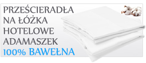 Kategoria Prześcieradła na łóżka hotelowe Adamaszek 100% Bawełna